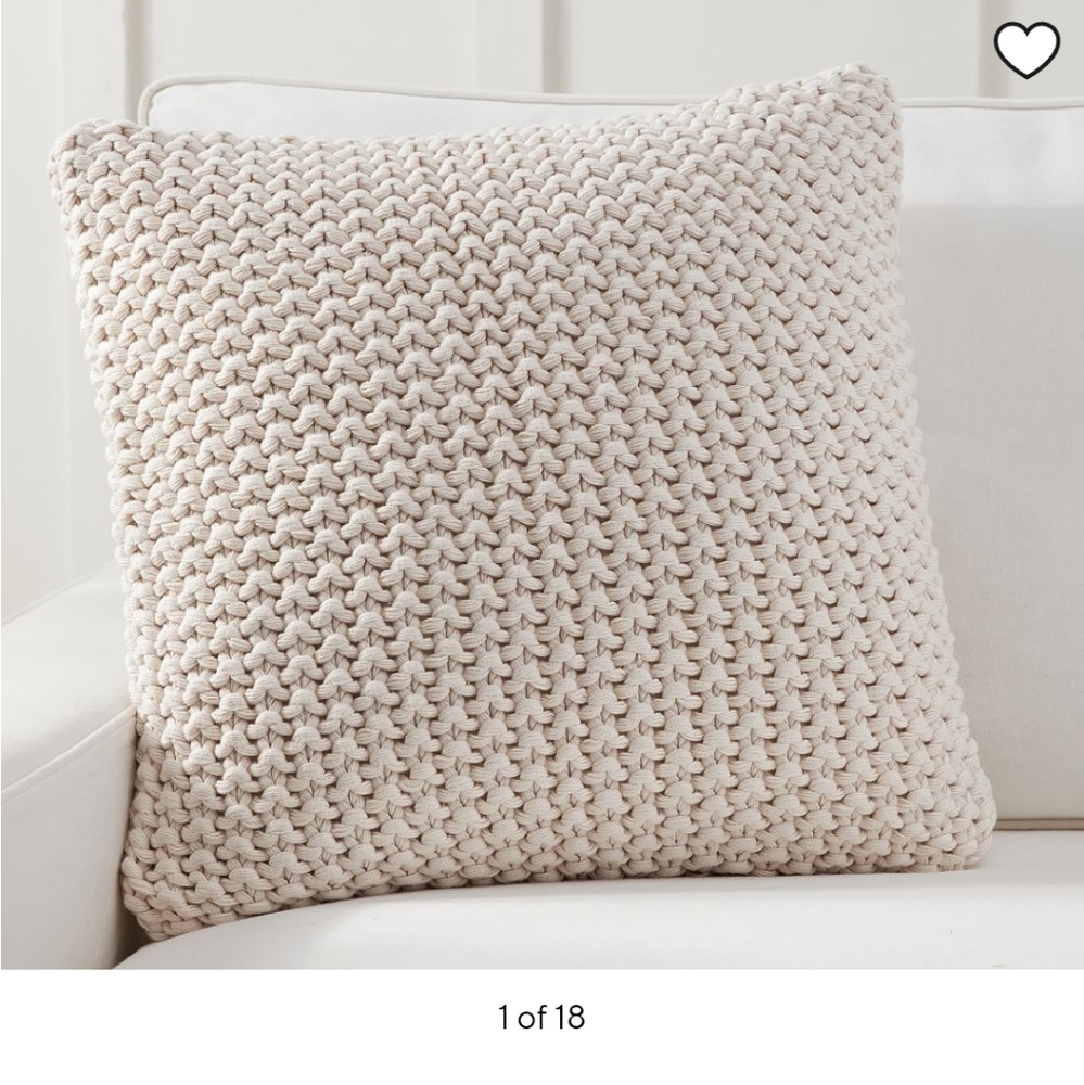 Pottery Barn Bayside Seed Stitch Pillow